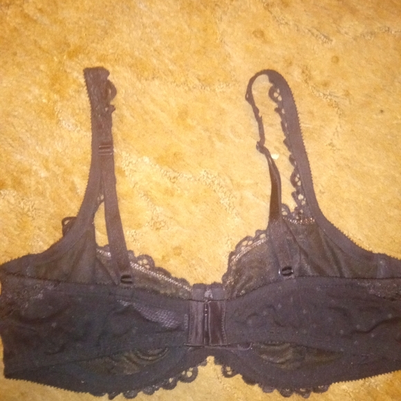 Victoria's Secret Unlined Lace Demi Bra 36D Black - Picture 3 of 7